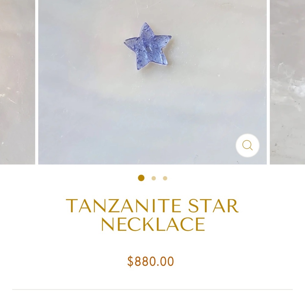 Communion by Joy Tanzanite and 14k gold necklace